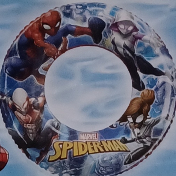 Spider-Man Swim Set w/ Snorkel Mask See Pics 4 Items Incl. Ball Arm Floats Ring - Picture 1 of 6